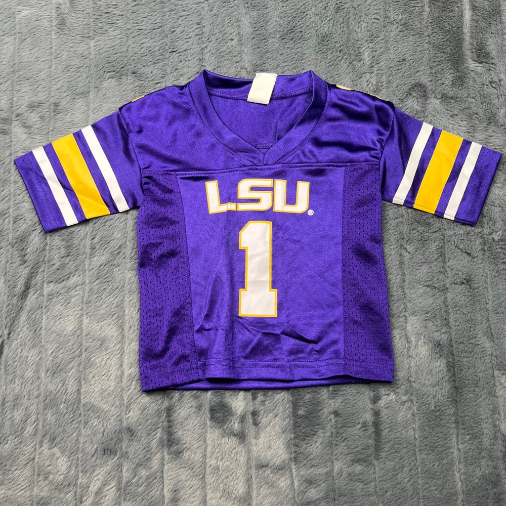 Little King LSU Tigers Football Jersey Infant 12MO Purple Gold LK7292 Number 1